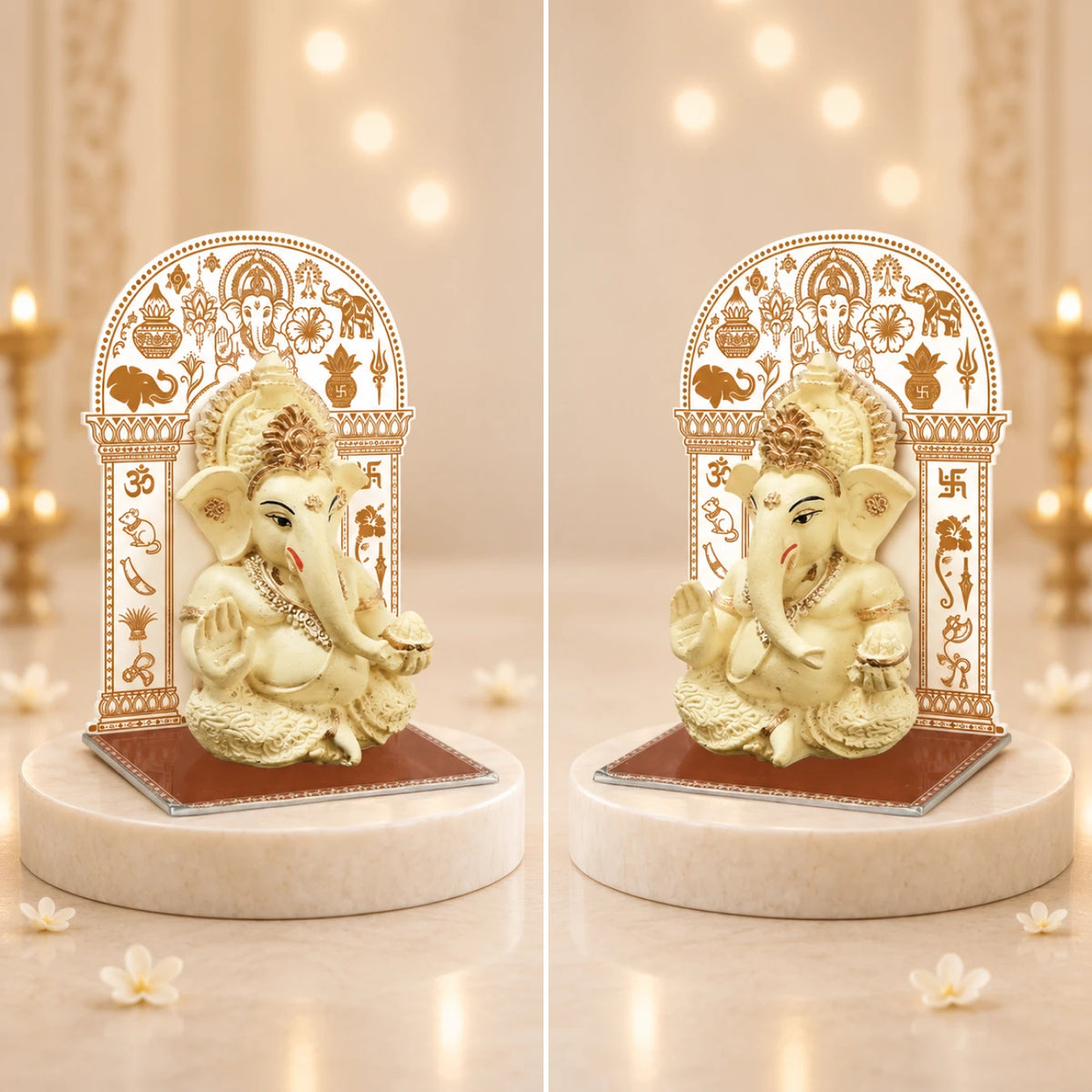 Baal Ganesh Ji Car Dashboard Idol – AR Powered (4.5 inch)