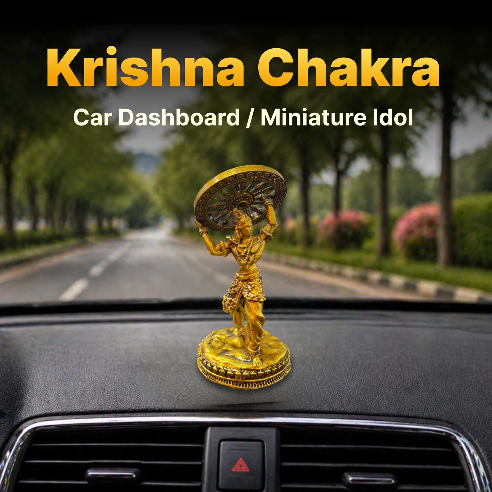 Krishna Chakra Car Dashboard / Miniature Idol