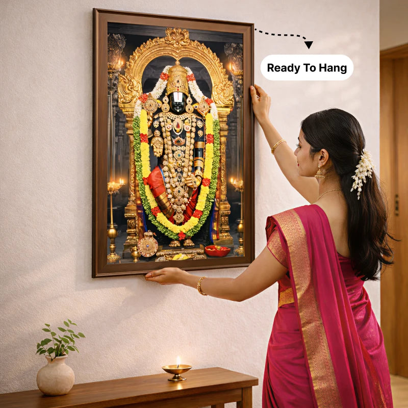 Shri Tirupati Balaji Portal Wall Frame - 3D AR Edition