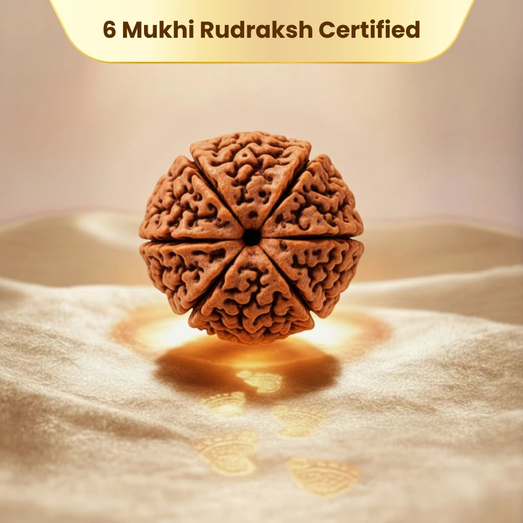 6 Mukhi Rudraksha - Kashi Siddh & Certified
