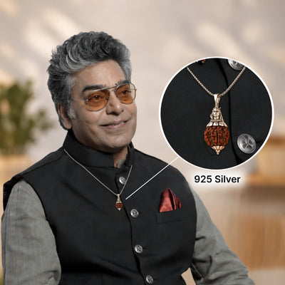 Adiyogi Shiv 7 Mukhi Rudraksha Silver Pendant | 925 Silver