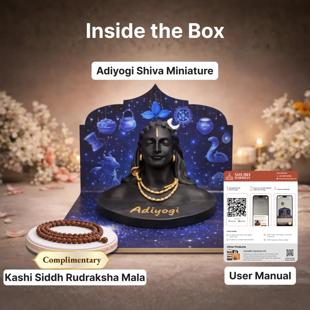 Adiyogi Shiva Miniature 5" Inch (3D AR Edition)