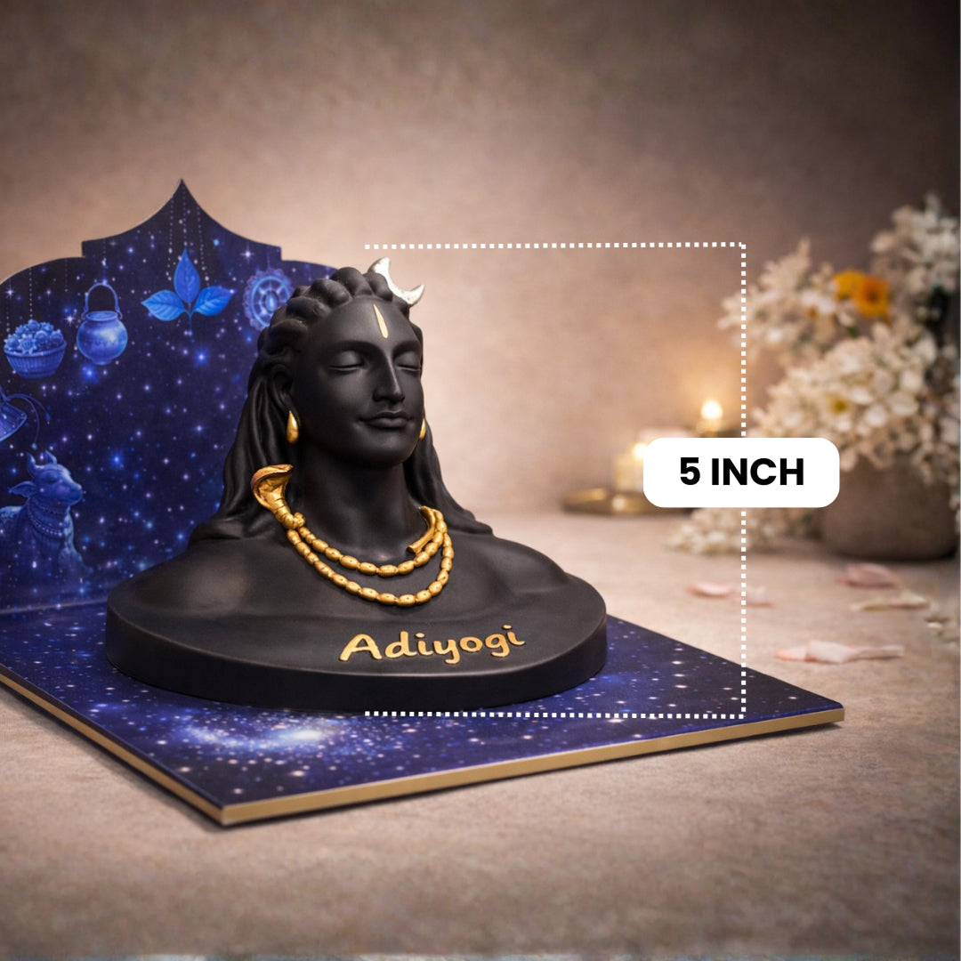 Adiyogi Shiva Miniature 5" Inch (3D AR Edition)