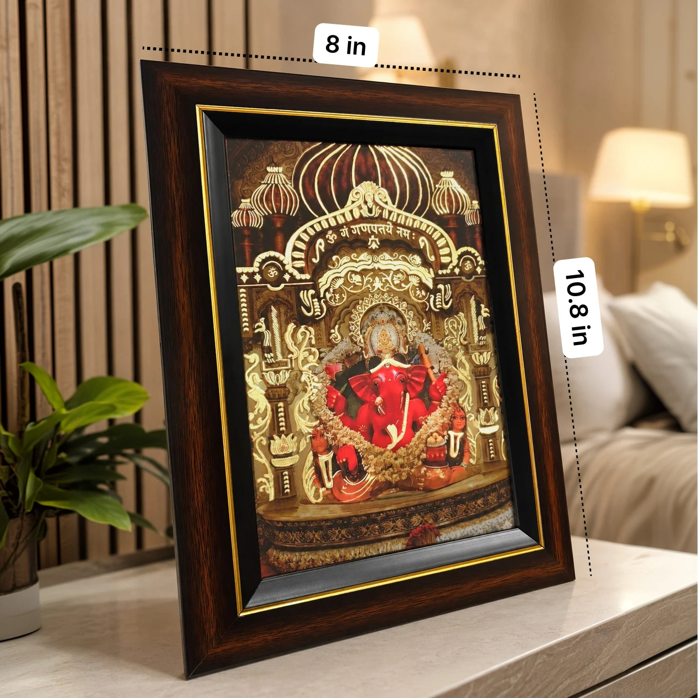 Scanning the Siddhi Vinayak frame with the Shubh Darshan App for AR Manas Puja