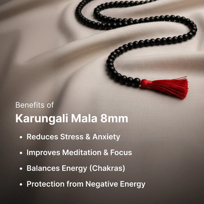 Karungali Mala 8mm - Kashi Siddh & Certified