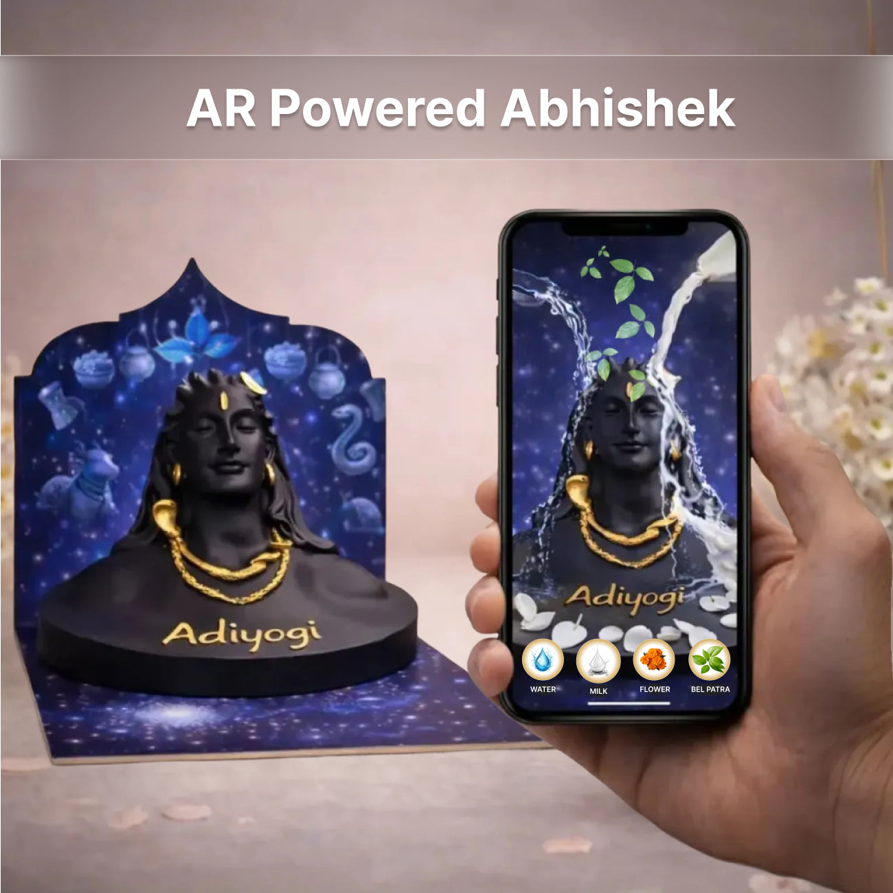 Adiyogi Shiva Miniature 5" Inch (3D AR Edition)