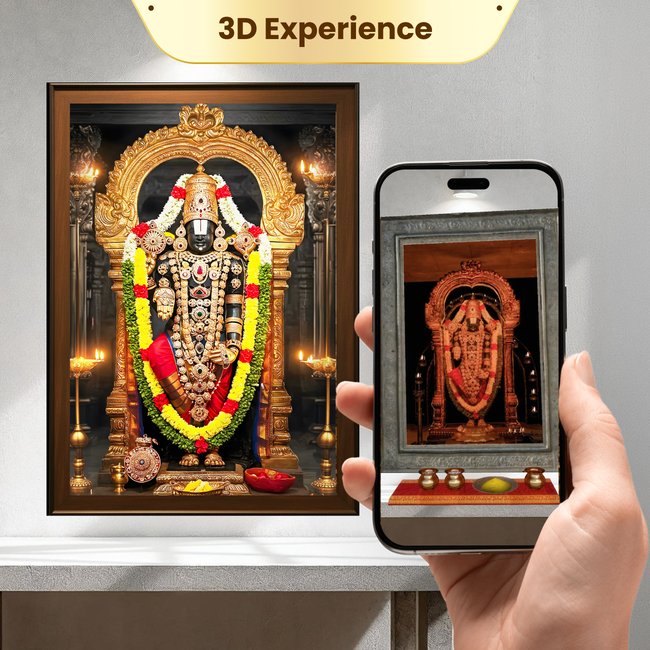 Shri Tirupati Balaji Portal Frame - 3D AR Edition
