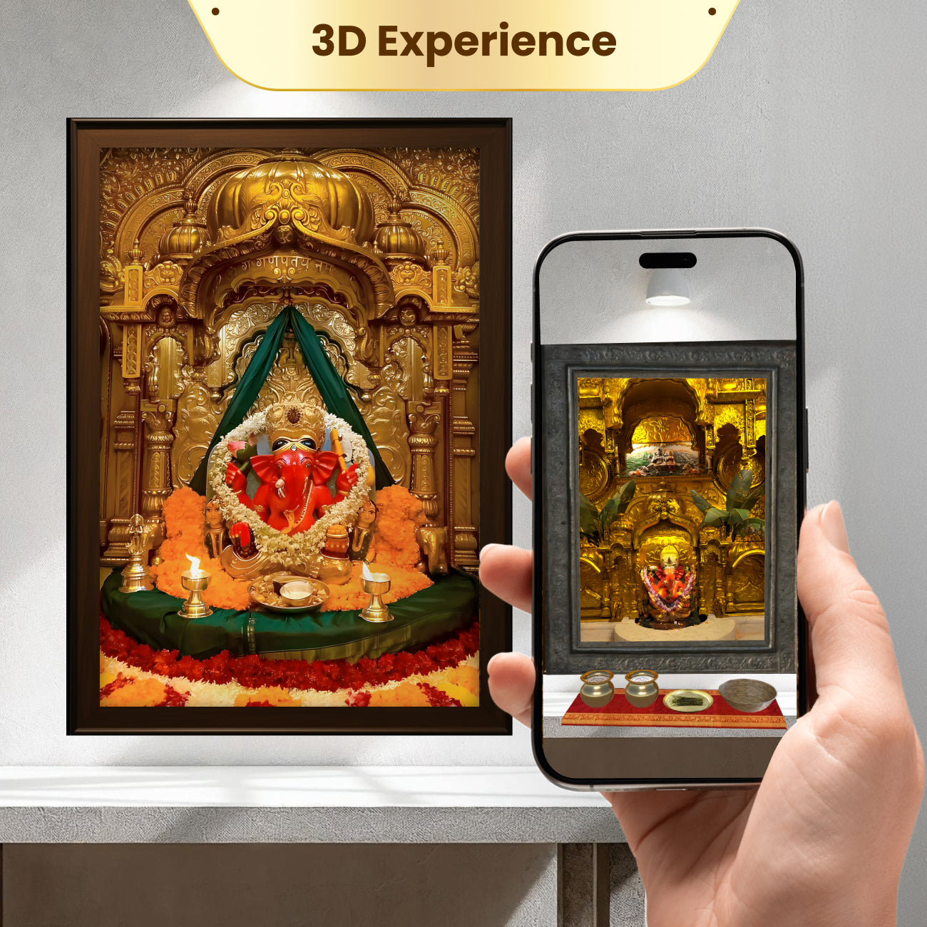 Shri Siddhi Vinayak Portal Frame - 3D AR Edition