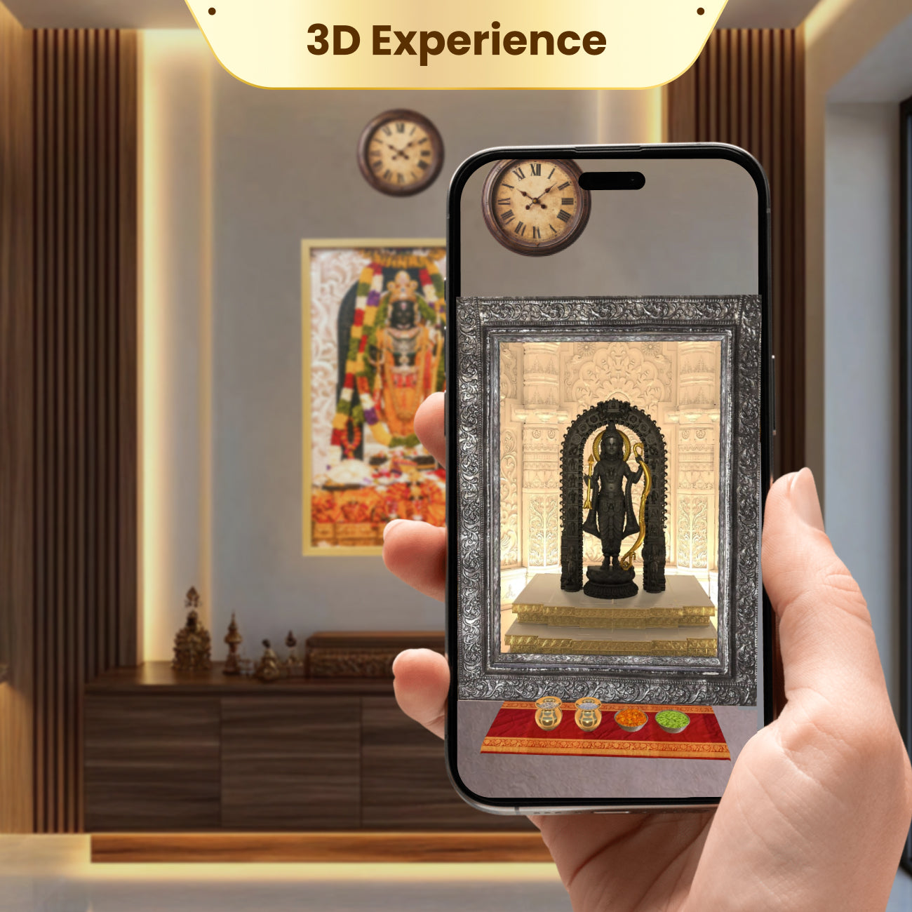 Shri Ram Lalla Portal Frame - 3D AR Edition