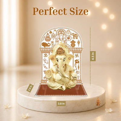 Baal Ganesh Ji Car Dashboard Idol – AR Powered (4.5 inch)