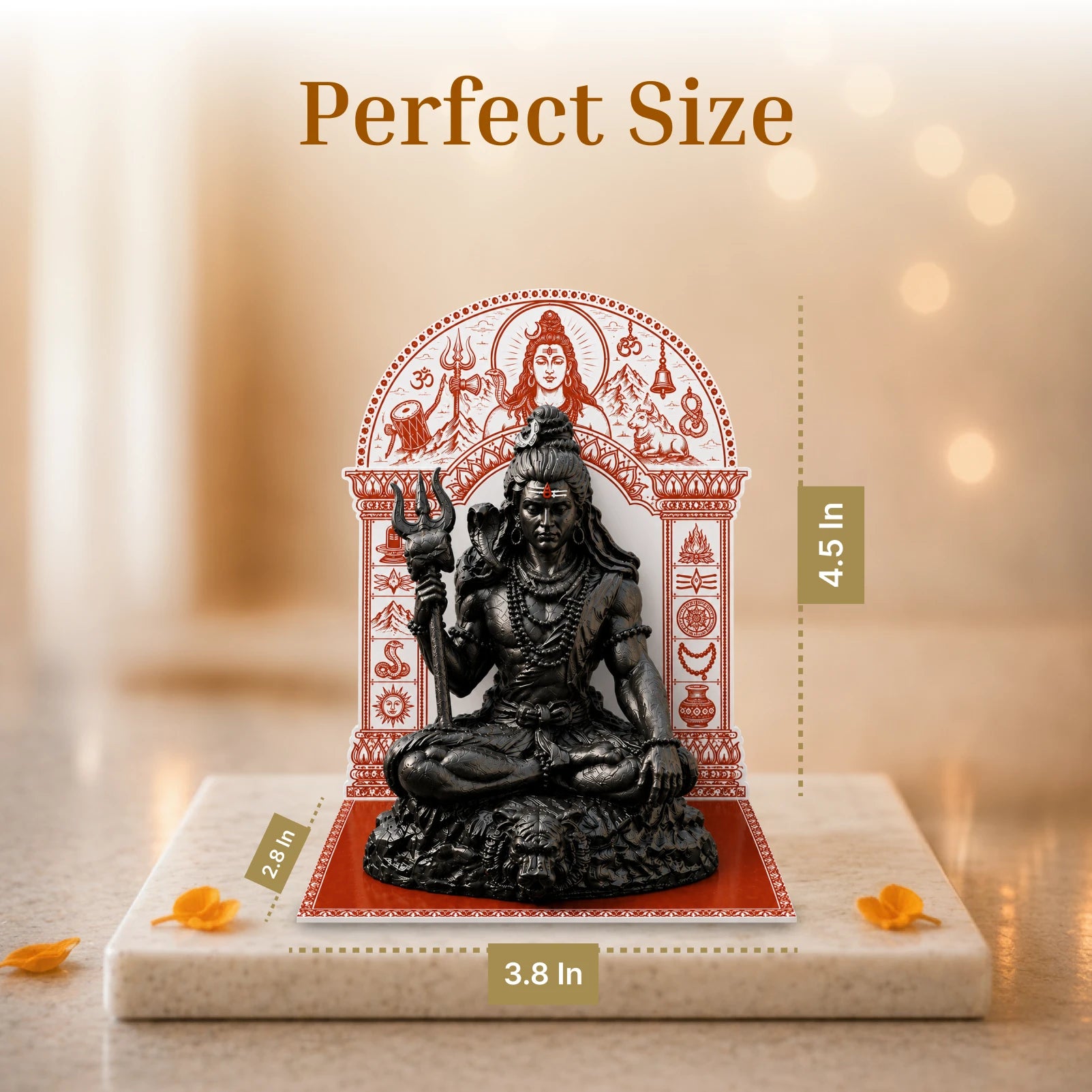 Bhuteshwar Shivji Car Dashboard Idol – AR Edition (4.5 inch)
