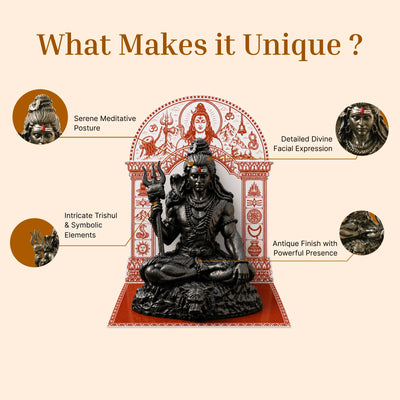 Bhuteshwar Shivji Car Dashboard Idol – AR Edition (4.5 inch)
