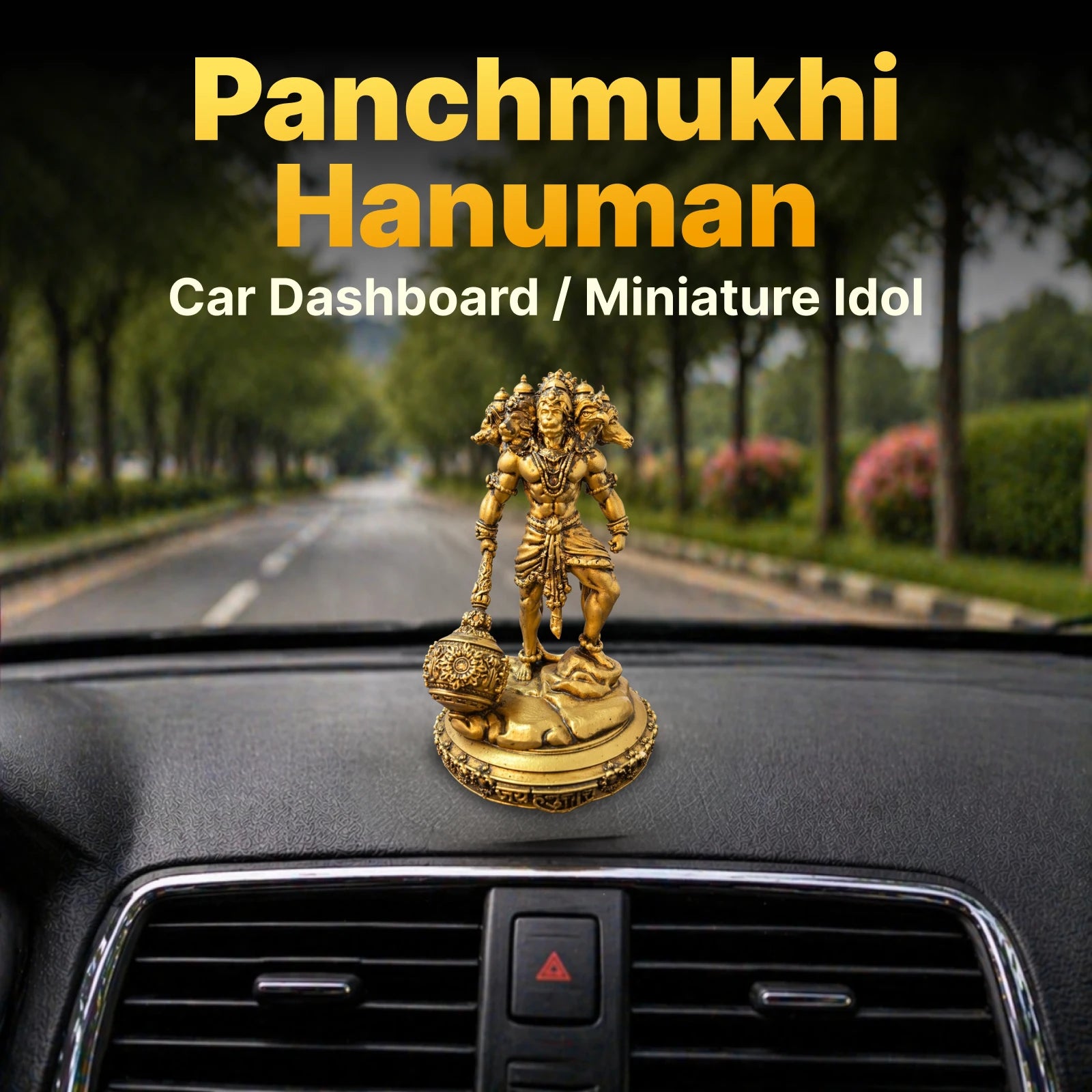 Panchmukhi Hanuman Car Dashboard / Miniature Idol