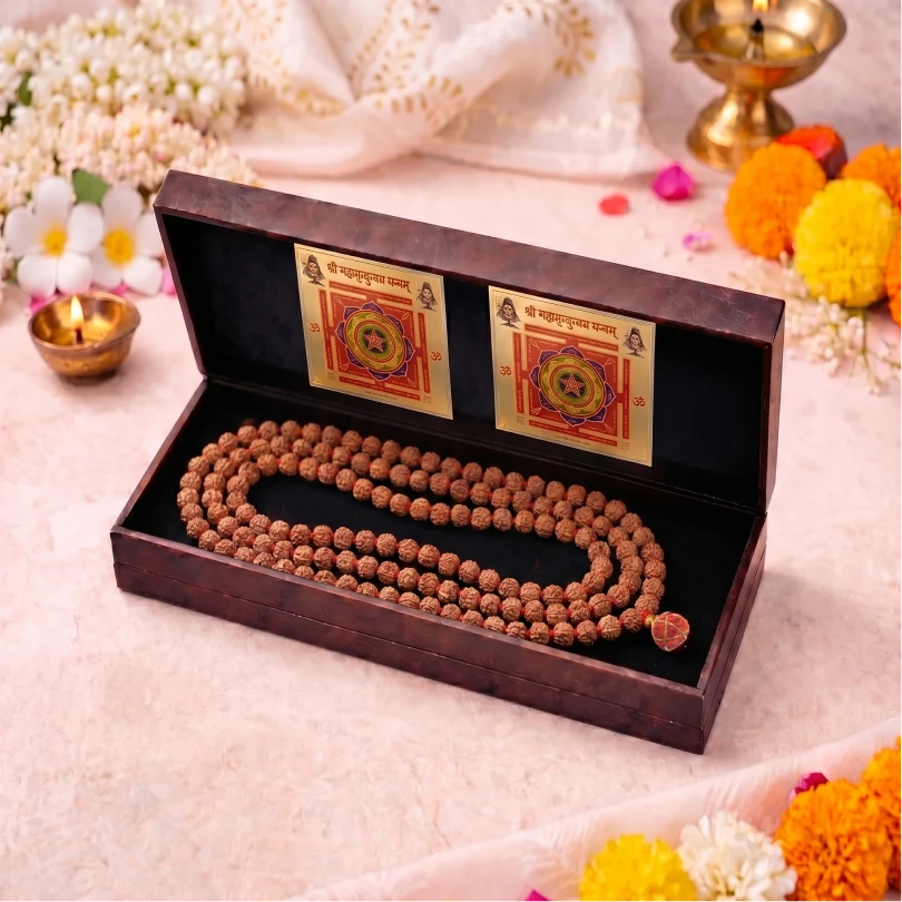 Rudraksha Mala Kashi Siddh 108  + 1 Beads - Kashi Siddh & Certified