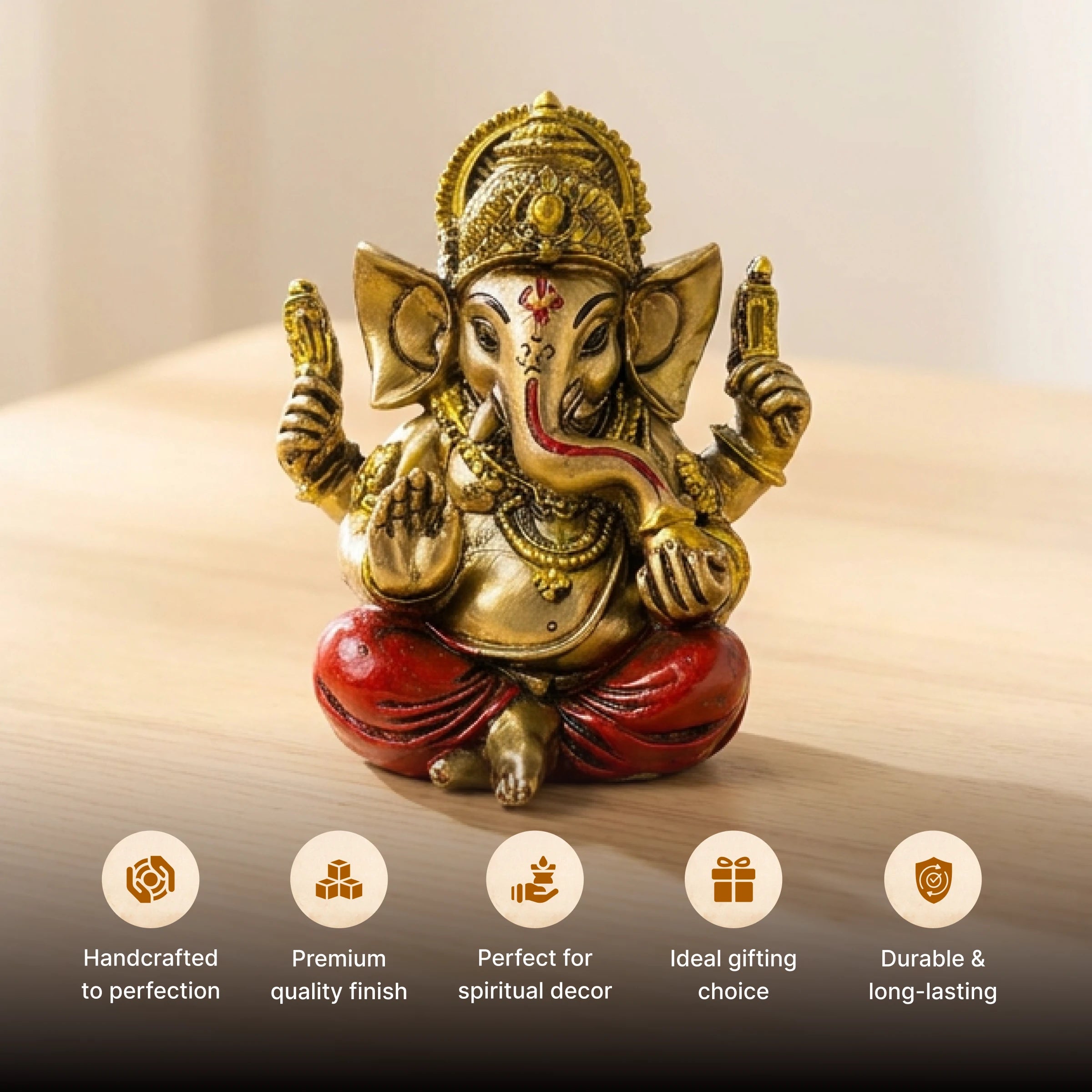Vighnaharta Ganesh Car Dashboard / Miniature Idol