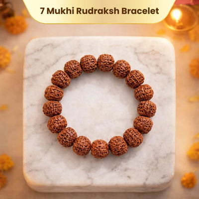 7 Mukhi Rudraksha Bracelet - Kashi Siddh & Certified