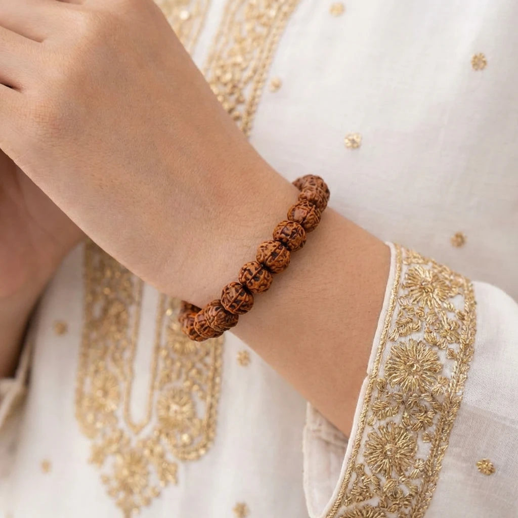 7 Mukhi Rudraksha Bracelet - Kashi Siddh & Certified