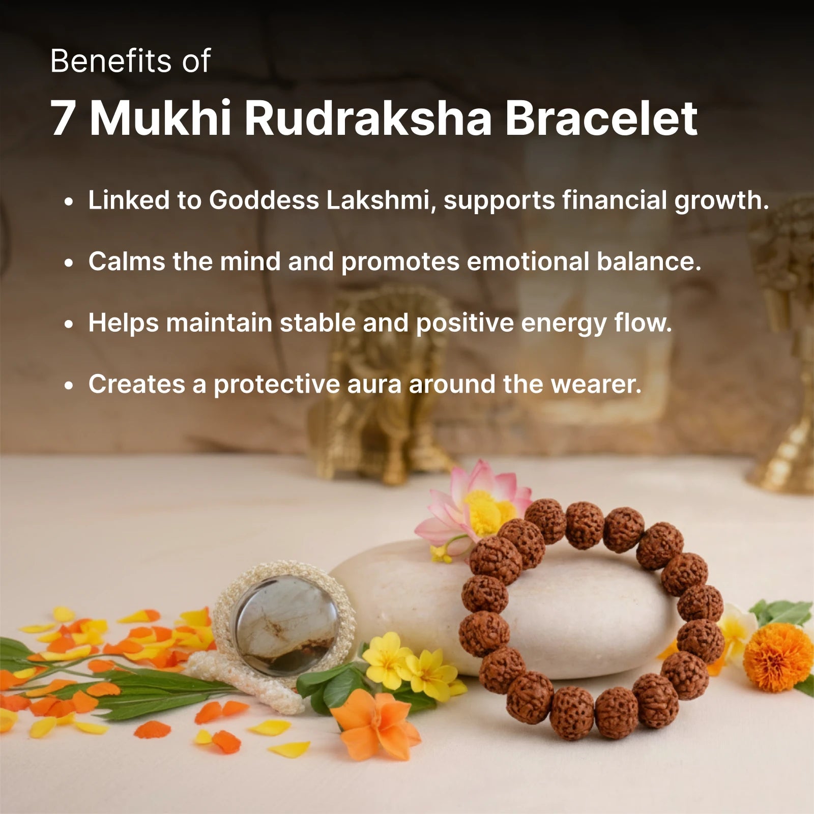 Maha Shiv Combo - Bhuteshwar Car Dashboard / 7 Mukhi Rudraksha Bracelet