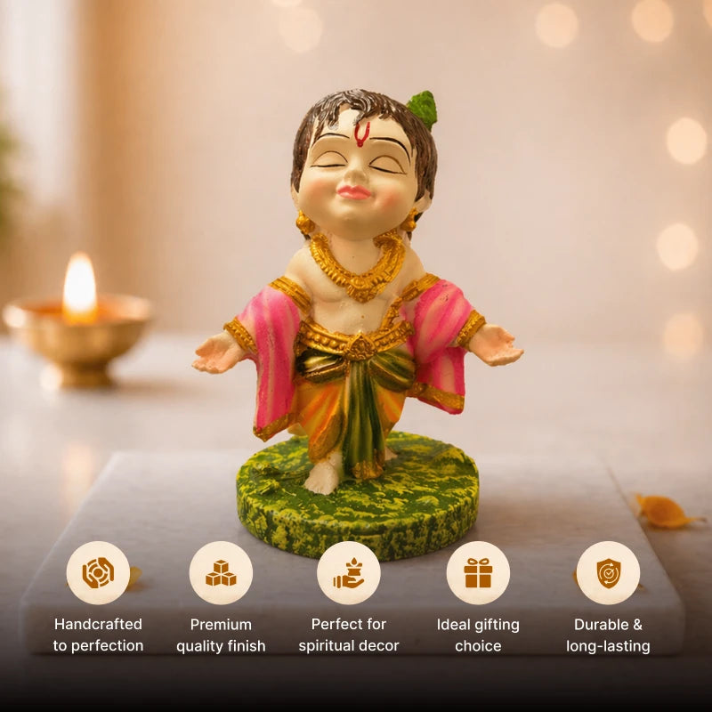 Nandlal Krishna Car Dashboard / Miniature Idol