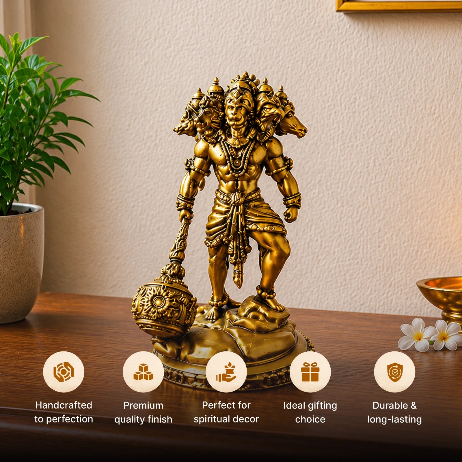 Panchmukhi Hanuman Car Dashboard / Miniature Idol