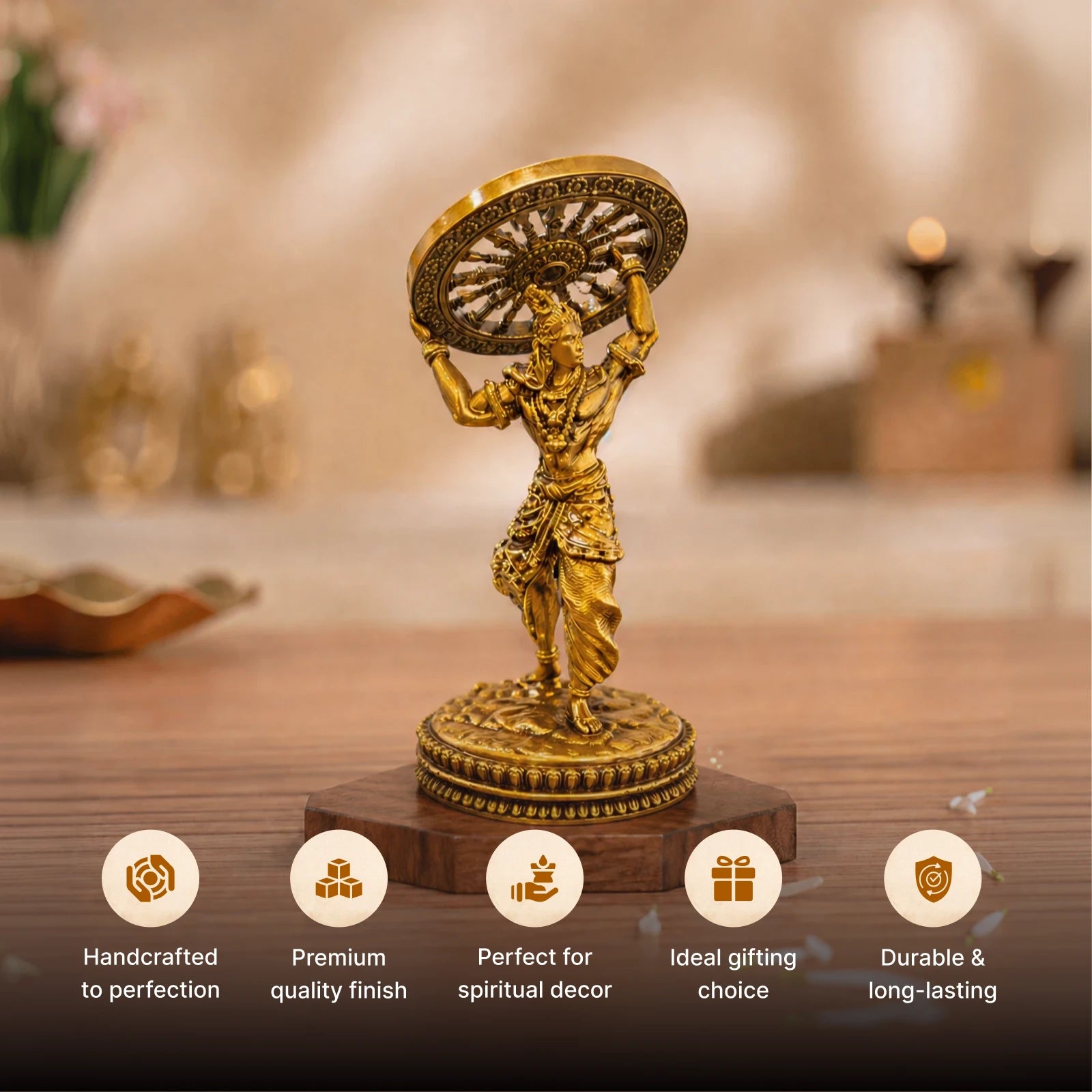Krishna Chakra Car Dashboard / Miniature Idol
