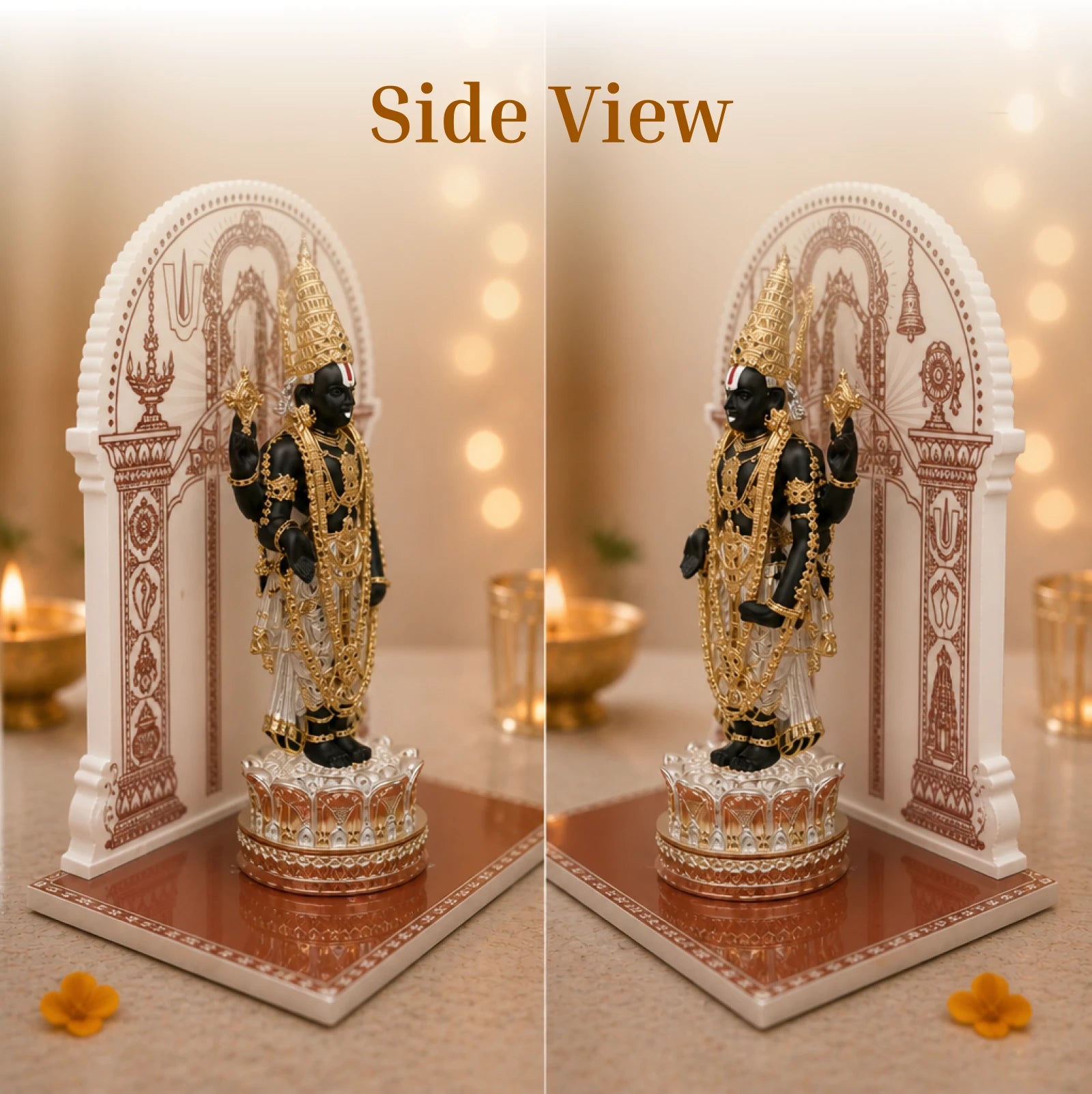 Tirupati Balaji 24k Gold Plated - AR Powered (4 inch)