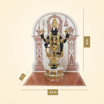 Tirupati Balaji 24k Gold Plated - AR Powered (4 inch)
