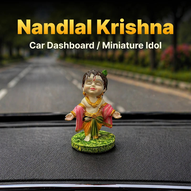 Nandlal Krishna Car Dashboard / Miniature Idol