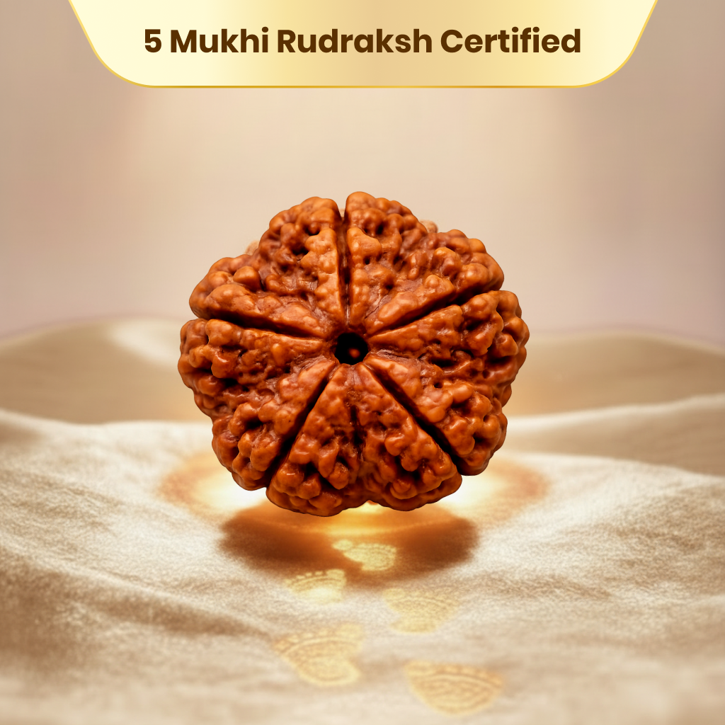5 Mukhi Rudraksha - Kashi Siddh & Certified