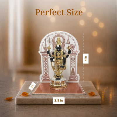 Tirupati Balaji 24k Gold Plated - AR Powered (4 inch)