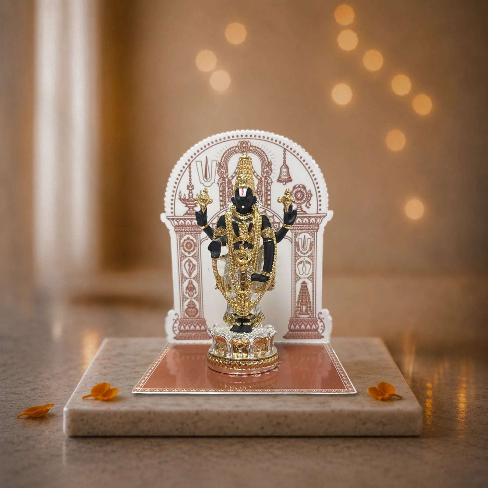 Tirupati Balaji 24k Gold Plated - AR Powered (4 inch)