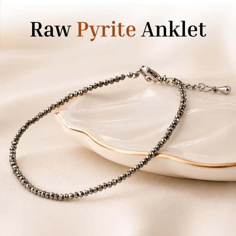 Raw Pyrite Anklet