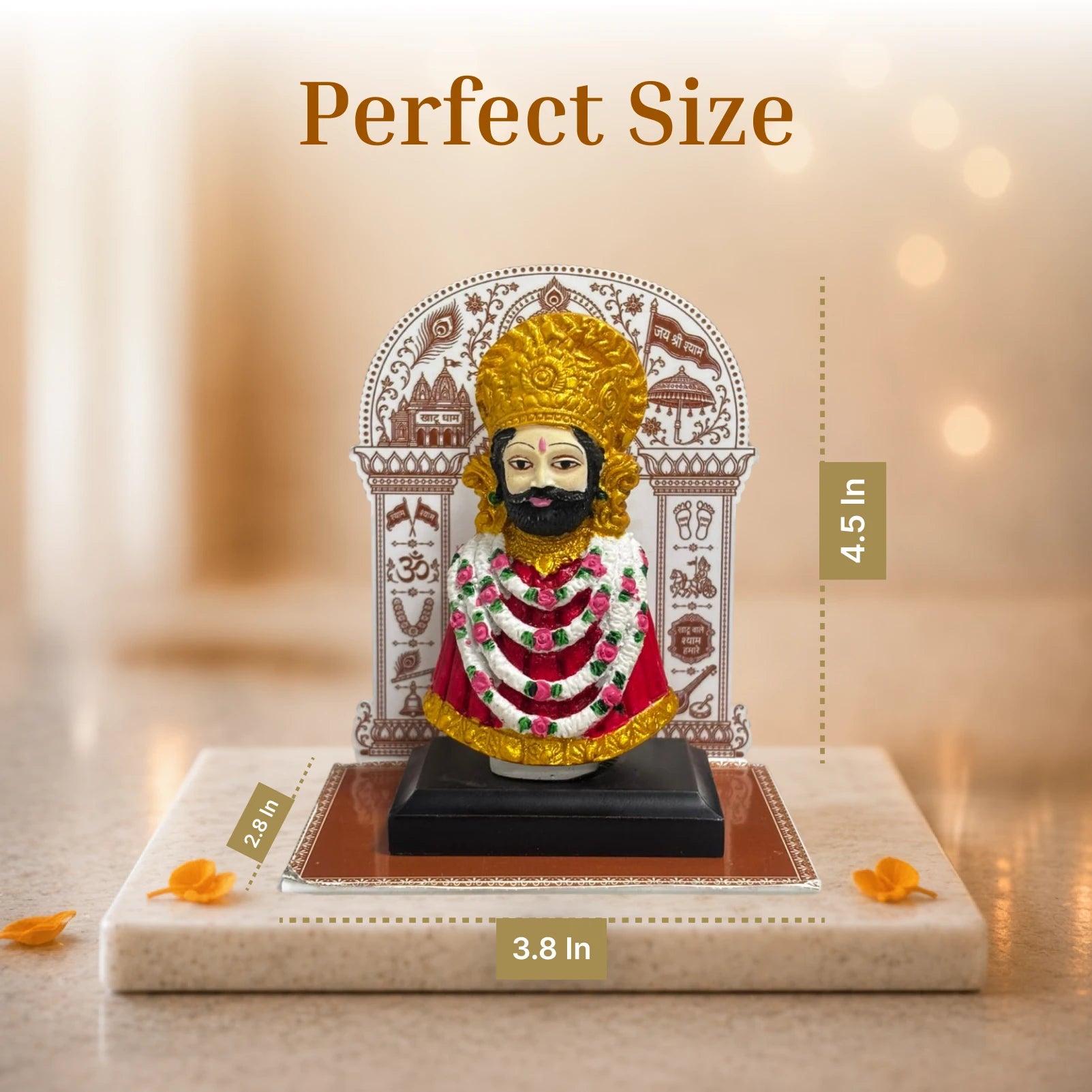 Khatu Shyam Ji Mangal Car Dashboard Idol – AR Edition (4.5 inch)