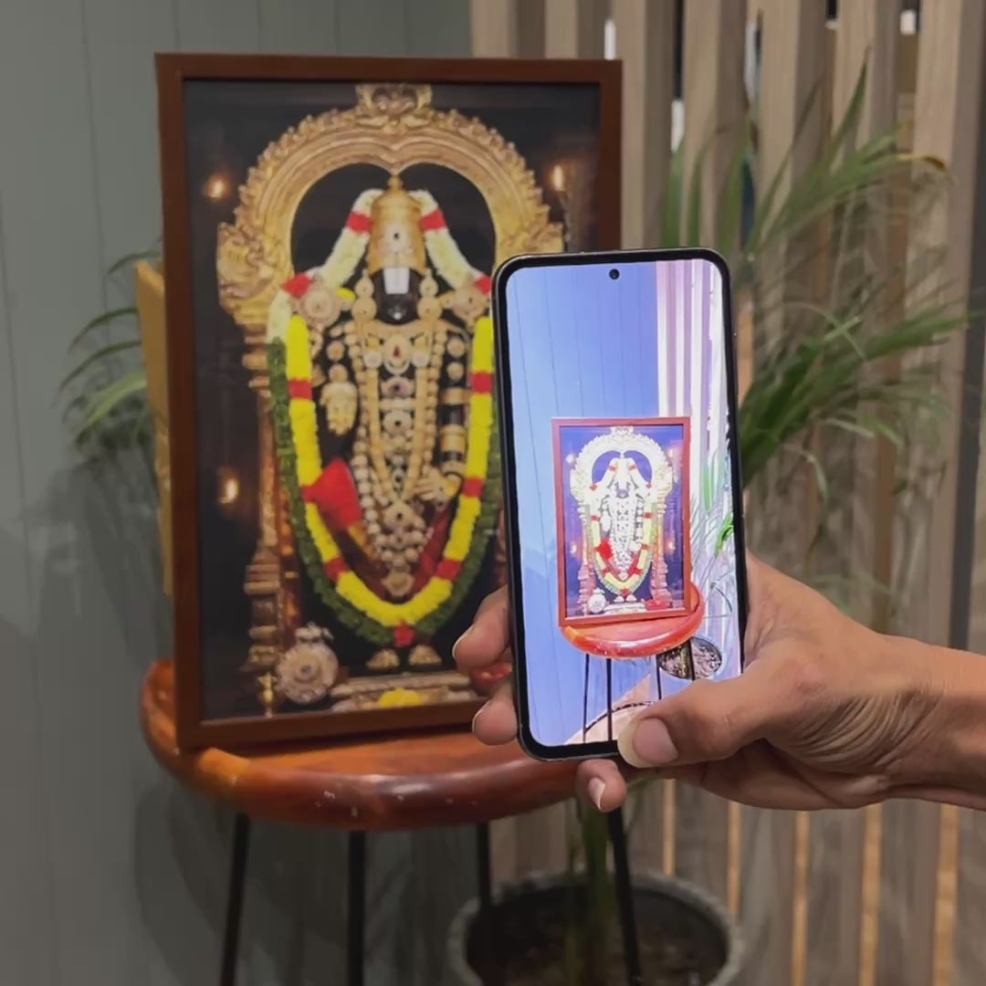 Load video: Shri Tirupati Balaji Portal Frame - 3D AR Edition