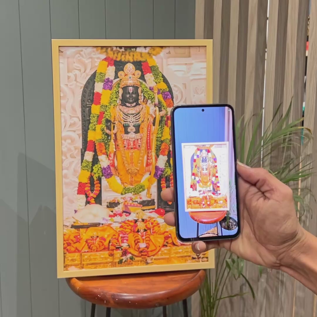 Load video: Shri Ram Lalla Portal Frame - 3D AR Edition