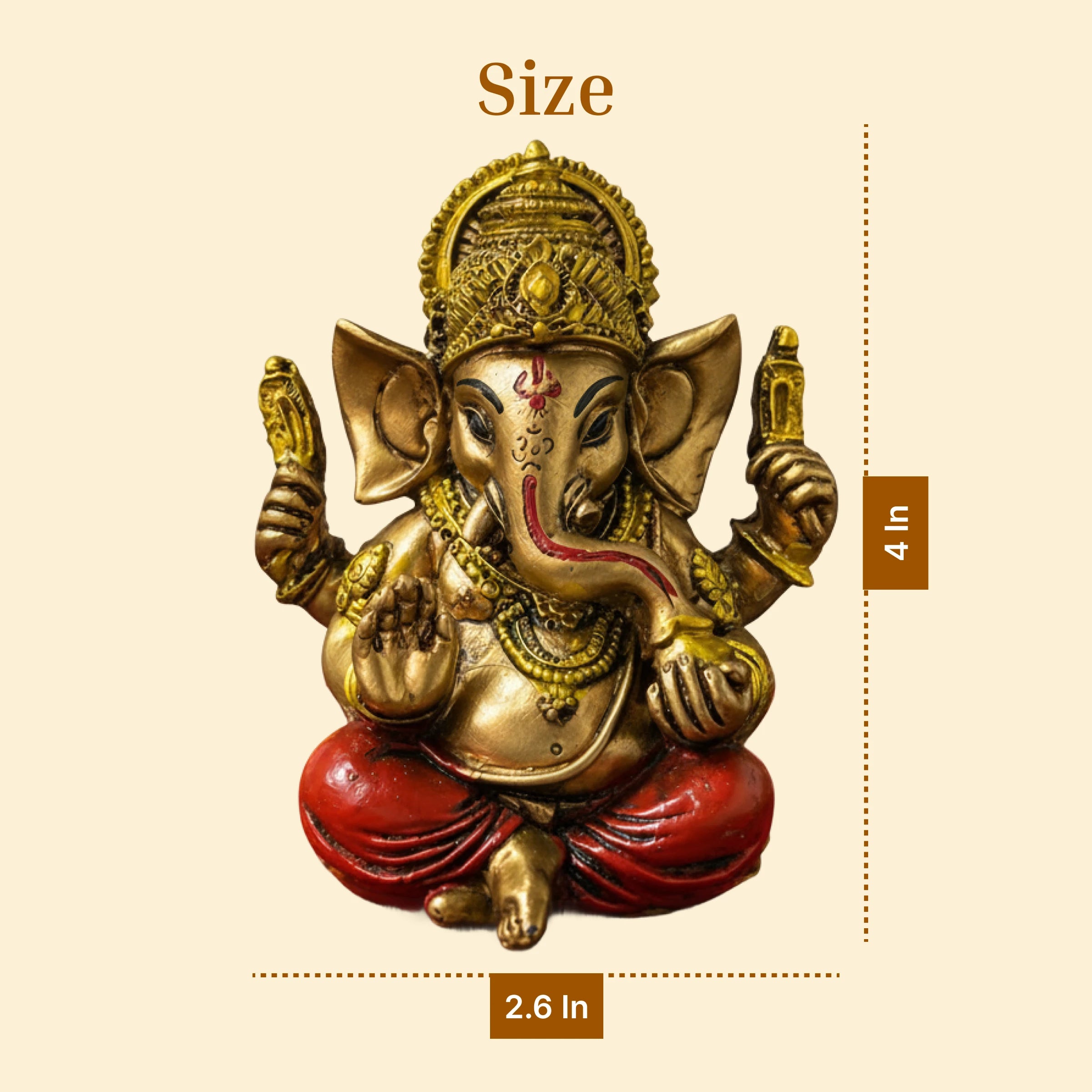 Vighnaharta Ganesh Car Dashboard / Miniature Idol