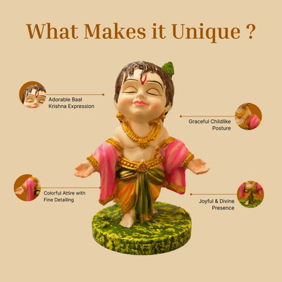 Nandlal Krishna Car Dashboard / Miniature Idol