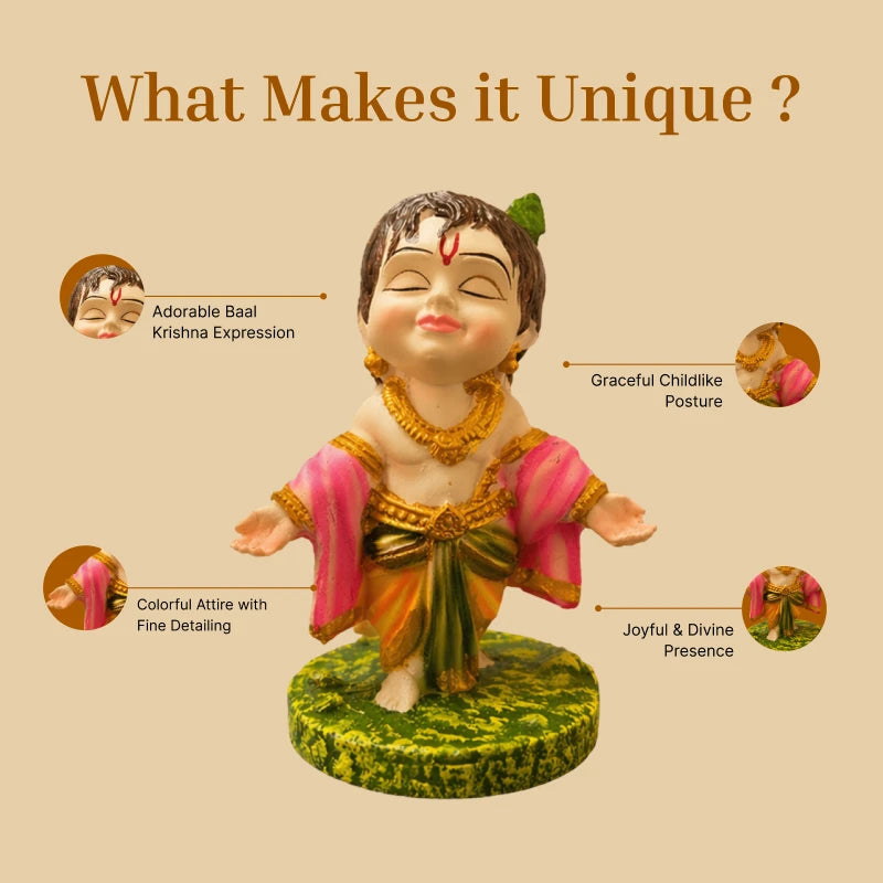 Nandlal Krishna Car Dashboard / Miniature Idol