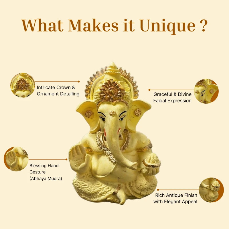 Baal Ganesh Car Dashboard / Miniature Idol