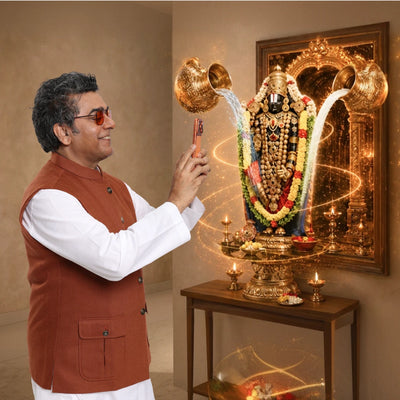 Shri Tirupati Balaji Portal Wall Frame - 3D AR Edition